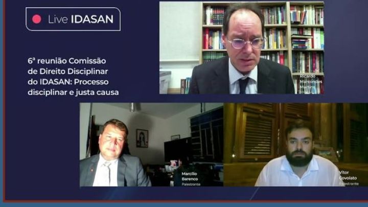 Presidente da Ampcon participa de debate sobre processo disciplinar em live do Idasan